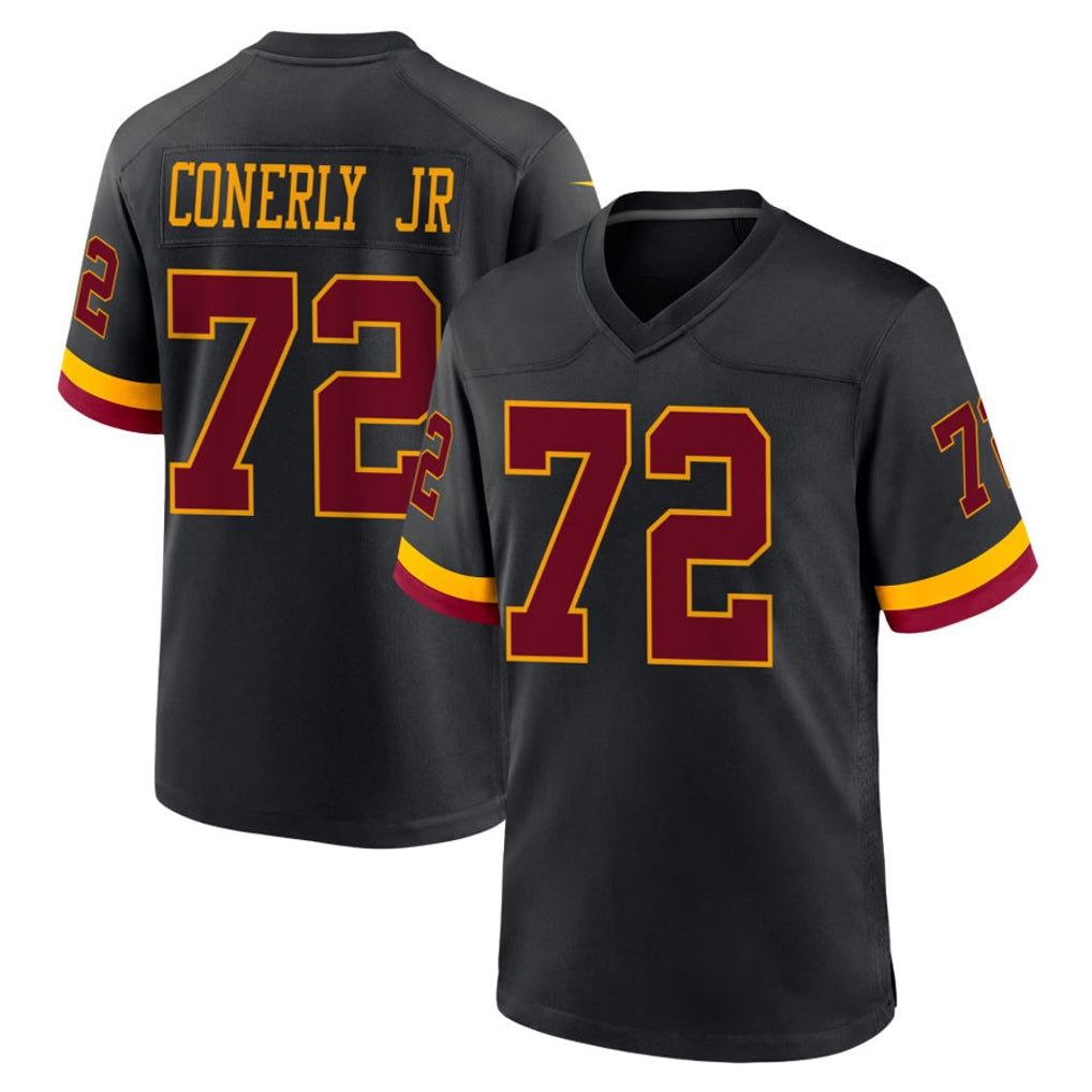 Pkot W.Commanders #72 Josh Conerly Jr. Player Black Limited Home Game Stitched Jerseys