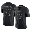 Pkot W.Commanders #72 Josh Conerly Jr. Player Black Limited Reflective Home Game Stitched Jerseys