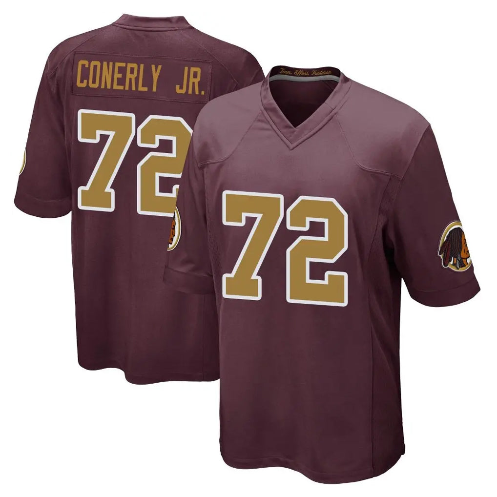 Pkot W.Commanders #72 Josh Conerly Jr. Player Burgundy Alternate Home Game Stitched Jerseys
