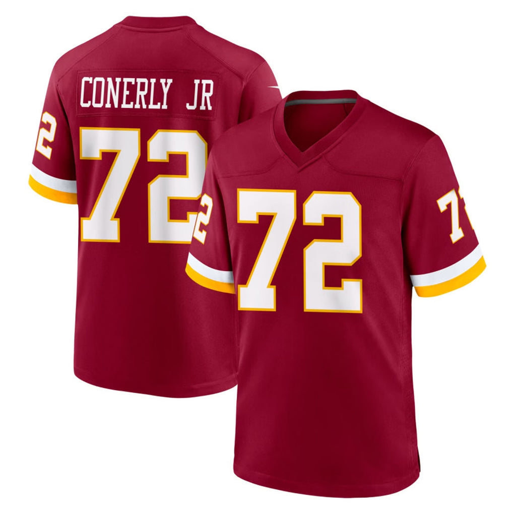 Pkot W.Commanders #72 Josh Conerly Jr. Player Burgundy Game Home Stitched Jerseys