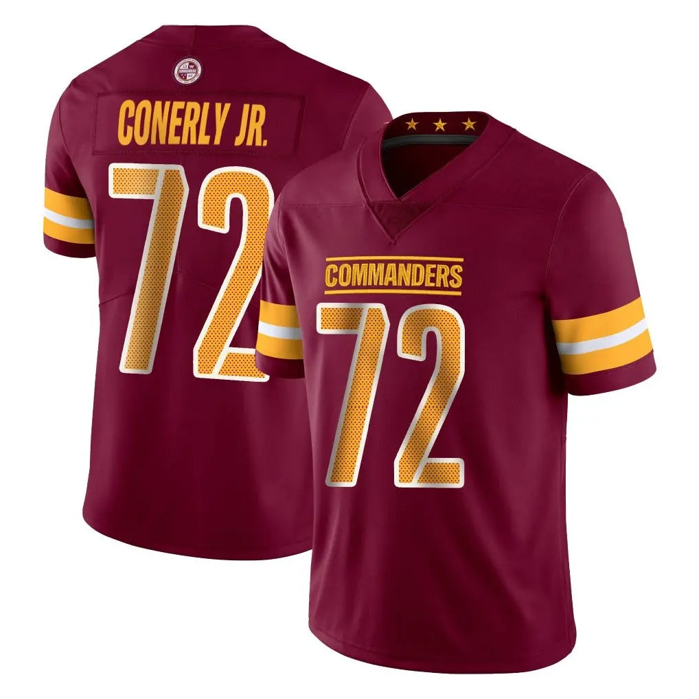 Pkot W.Commanders #72 Josh Conerly Jr. Player Burgundy Limited Vapor Home Game Stitched Jerseys