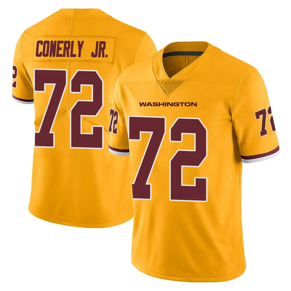 Pkot W.Commanders #72 Josh Conerly Jr. Player Gold Limited Color Rush Home Game Stitched Jerseys