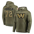 Pkot W.Commanders #72 Josh Conerly Jr. Player Olive Salute to Service Pullover Hoodie Limited Home Game Stitched Jerseys