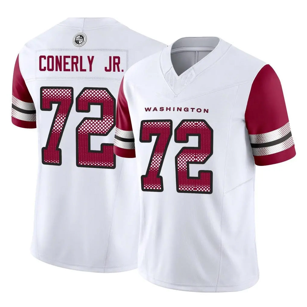 Pkot W.Commanders #72 Josh Conerly Jr. Player White Vapor F.U.S.E. Limited Home Game Stitched Jerseys