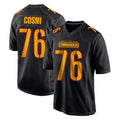 Pkot W.Commanders #76 Sam Cosmi Player Black Carbon Fashion Home Game Stitched Jerseys