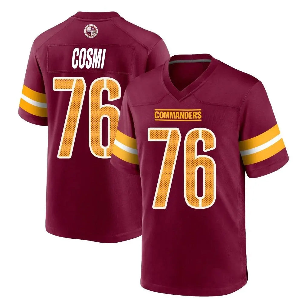 Pkot W.Commanders #76 Sam Cosmi Player Burgundy Home Game Stitched Jerseys