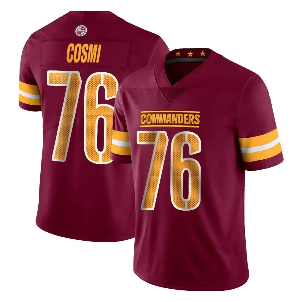 Pkot W.Commanders #76 Sam Cosmi Player Burgundy Limited Vapor Home Game Stitched Jerseys
