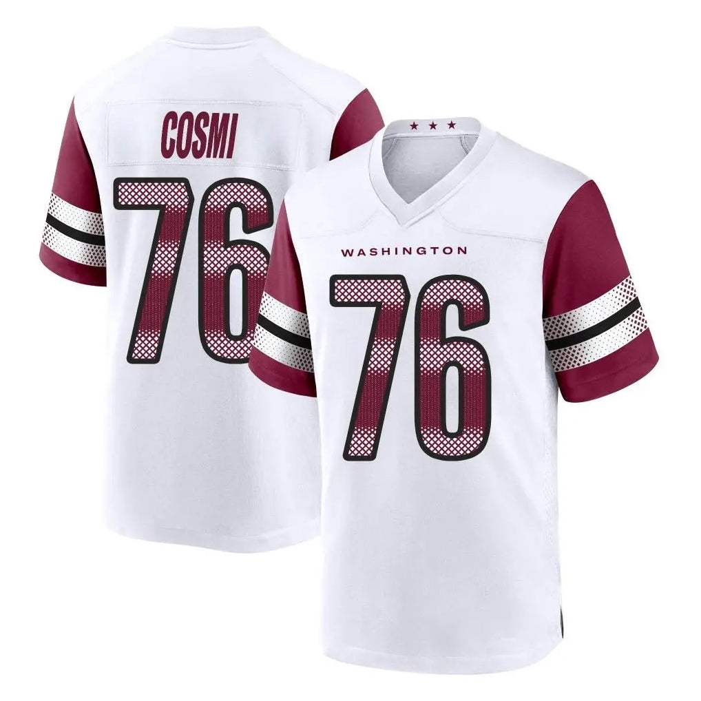 Pkot W.Commanders #76 Sam Cosmi Player White Game Home Stitched Jerseys
