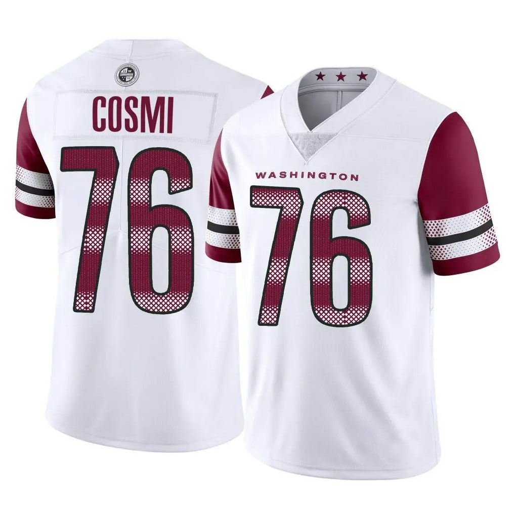 Pkot W.Commanders #76 Sam Cosmi Player White Limited Vapor Home Game Stitched Jerseys