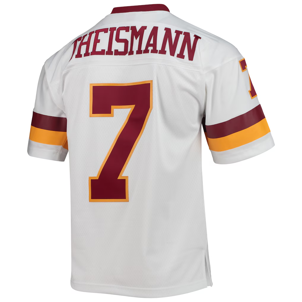 Pkot W.Commanders #7 Joe Theismann Mitchell & Ness White Legacy Replica Puhic Stitched Jerseys