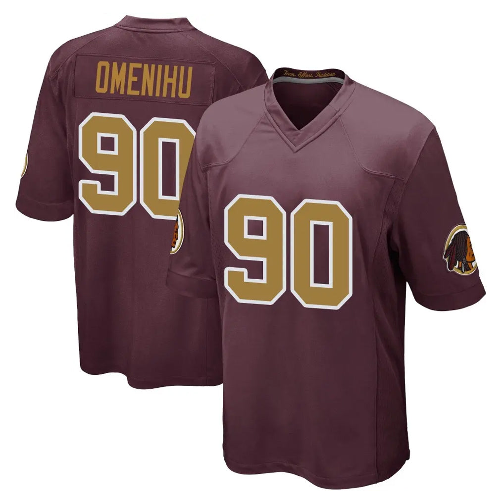 Pkot W.Commanders #90 Charles Omenihu Player Burgundy Alternate Home Game Stitched Jerseys