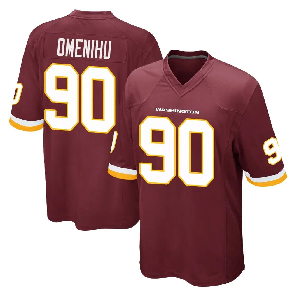 Pkot W.Commanders #90 Charles Omenihu Player Burgundy Team Color Home Game Stitched Jerseys