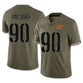 Pkot W.Commanders #90 Charles Omenihu Player Olive Salute To Service Limited Home Game Stitched Jerseys