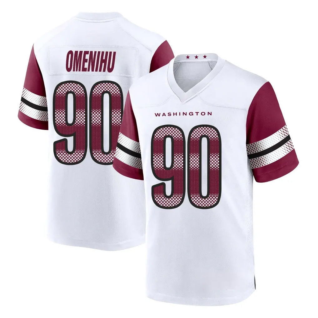 Pkot W.Commanders #90 Charles Omenihu Player White Game Home Stitched Jerseys