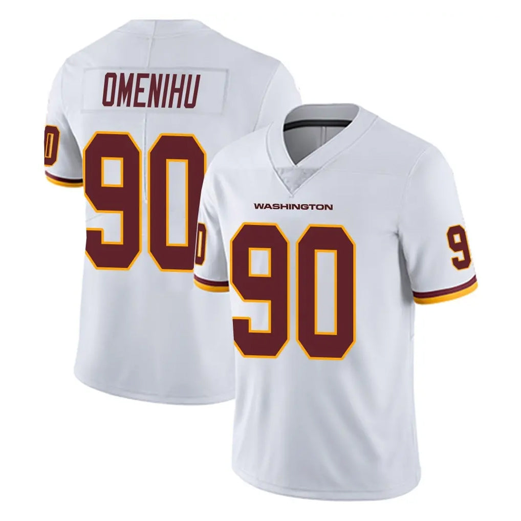 Pkot W.Commanders #90 Charles Omenihu Player White Limited Vapor Untouchable Home Game Stitched Jerseys