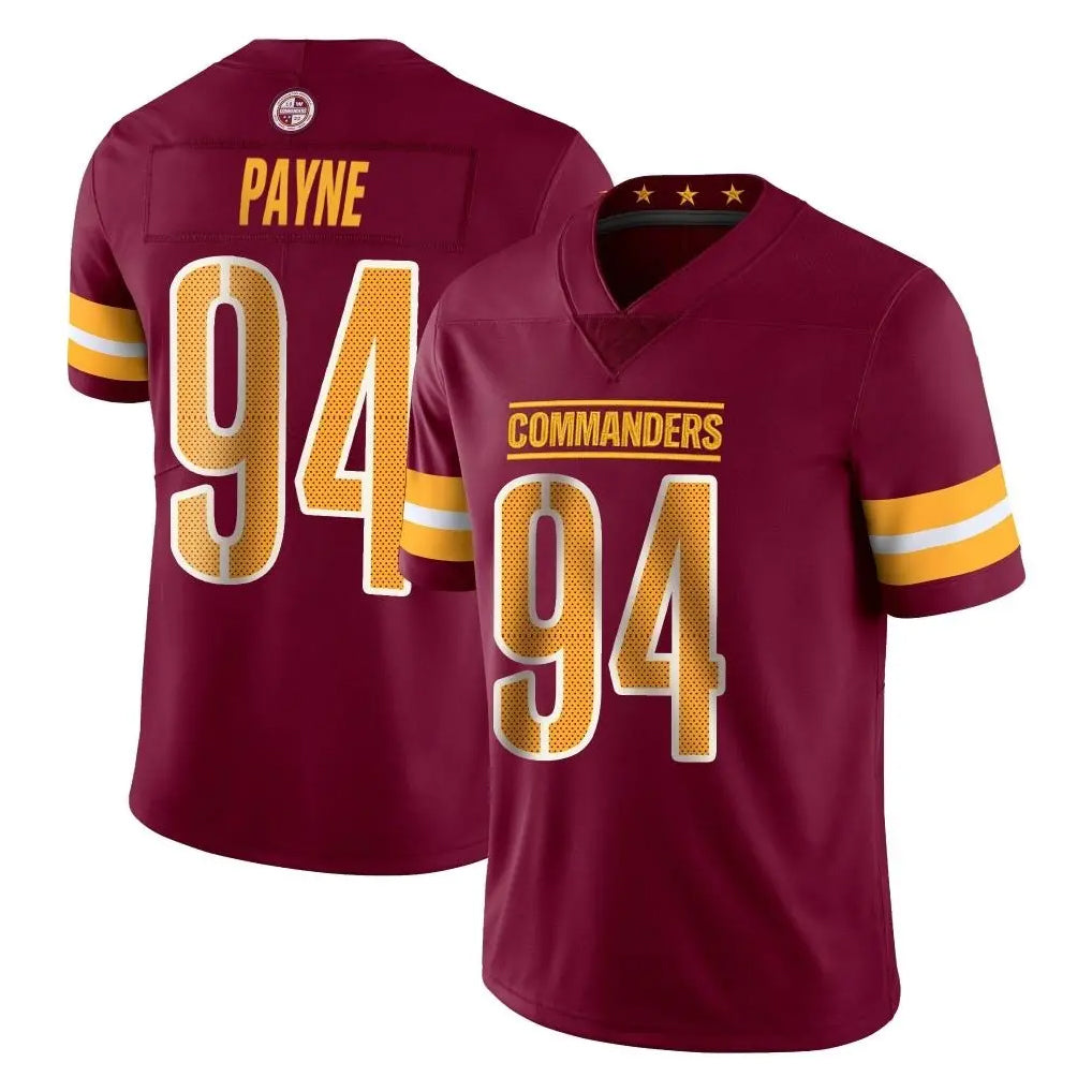 Pkot W.Commanders #94 Daron Payne Player Burgundy Limited Vapor Home Game Stitched Jerseys