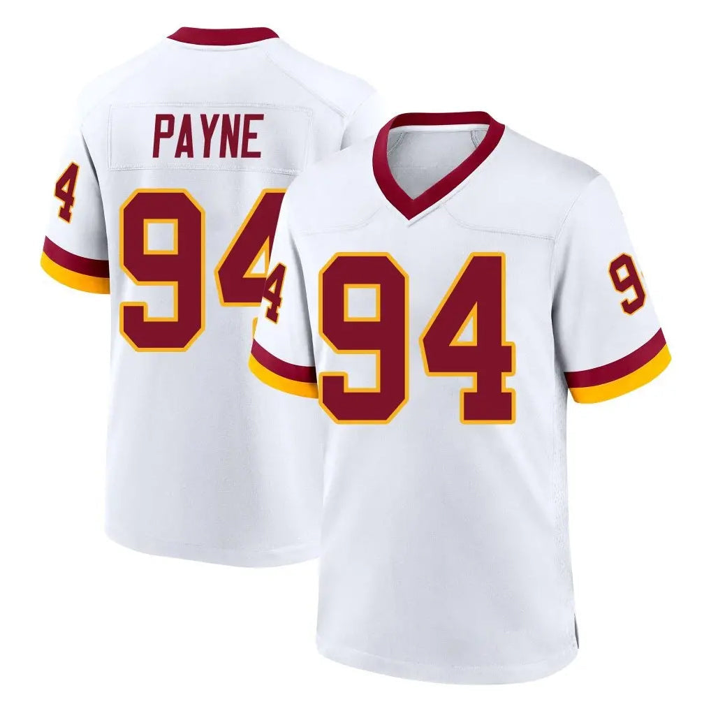 Pkot W.Commanders #94 Daron Payne Player White Home Game Stitched Jerseys