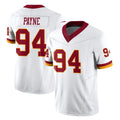 Pkot W.Commanders #94 Daron Payne Player White Limited Vapor F.U.S.E. Home Game Stitched Jerseys