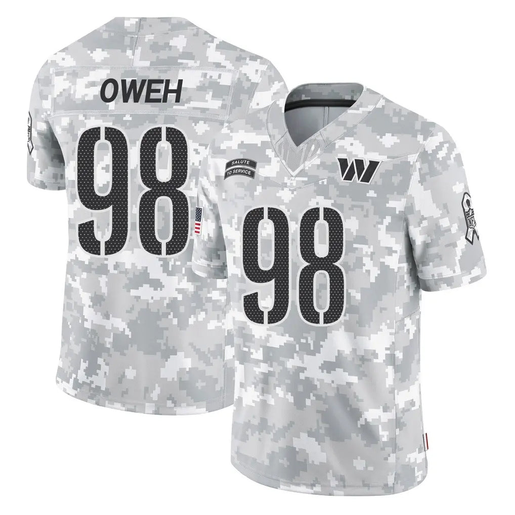 Pkot W.Commanders #98 Odafe Oweh Player Arctic Camo Limited Salute To Service Home Game Stitched Jerseys