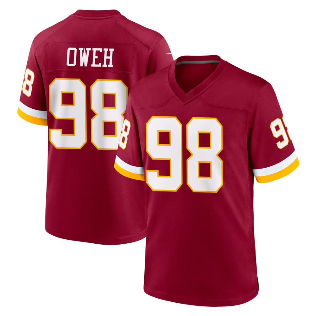 Pkot W.Commanders #98 Odafe Oweh Player Burgundy Game Home Stitched Jerseys