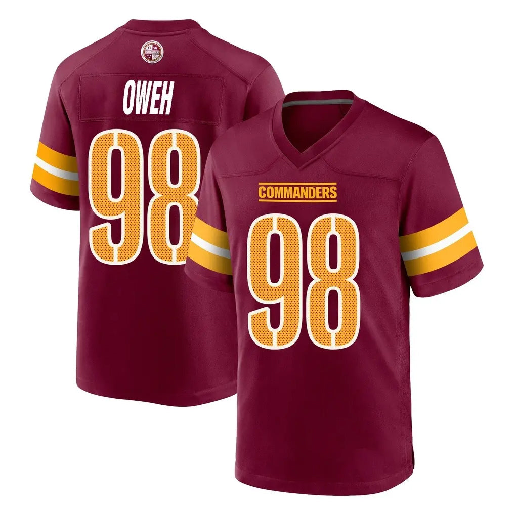 Pkot W.Commanders #98 Odafe Oweh Player Burgundy Home Game Stitched Jerseys
