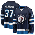 Pkot W.Jets #37 Connor Hellebuyck Navy Breakaway Replica Jerseys