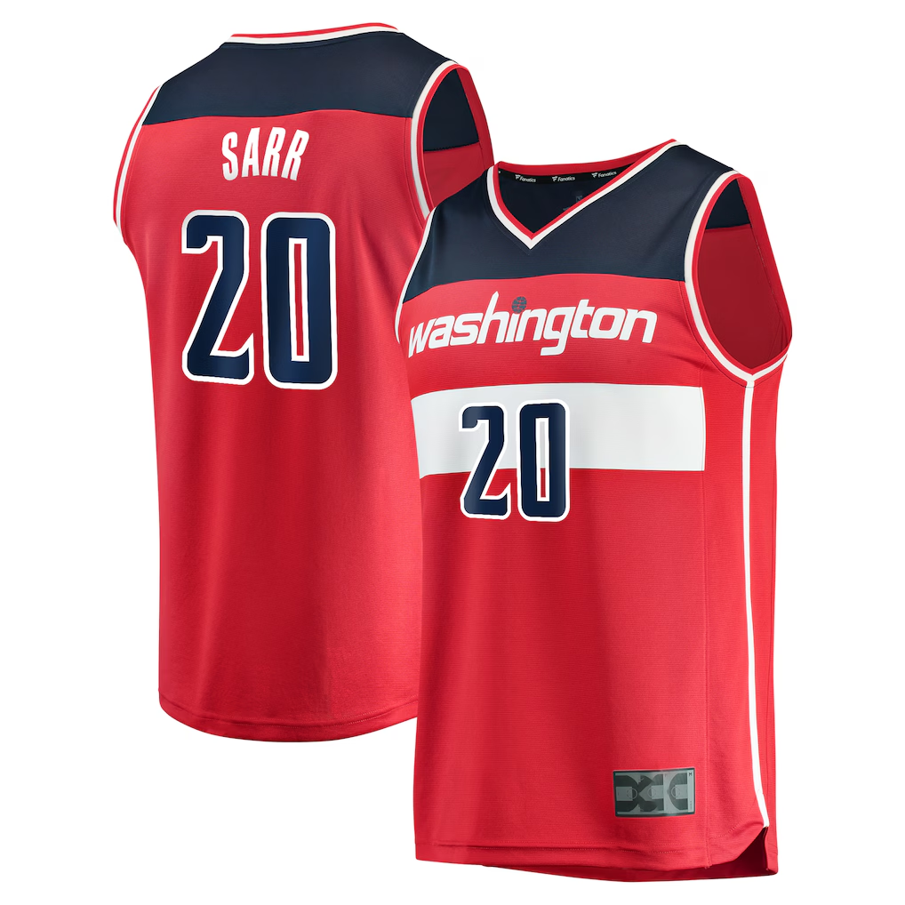 Pkot W.Wizards #20 Alexandre Sarr Red Fast Break Replica Player Jerseys - Icon Edition
