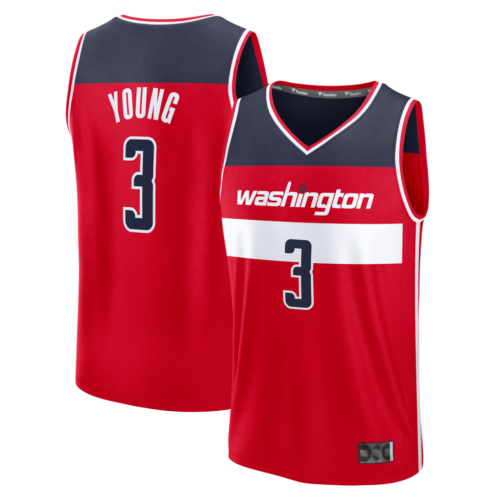 Pkot W.Wizards #3 Trae Young Red Fast Break Jerseys - Icon Edition