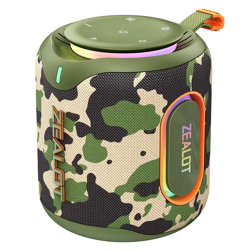Pkot ZEALOT-M1 30W Wireless Speaker RGB Light 30H Playtime Waterproof IPX6 Dual Pairing 6000mAh Battery Portable Wireless Speaker